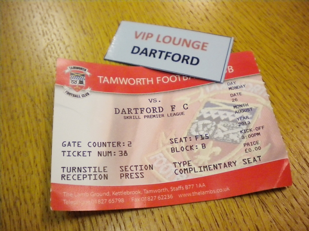 Tamworth FC media pass